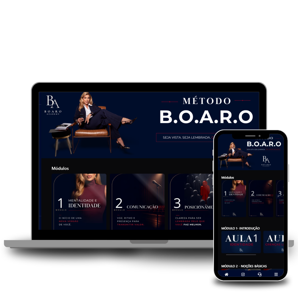 Menu da Boaro Academy